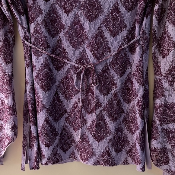 INC Petite Bohemian Lace Bell-Sleeve Women’s Top. - Picture 6 of 9